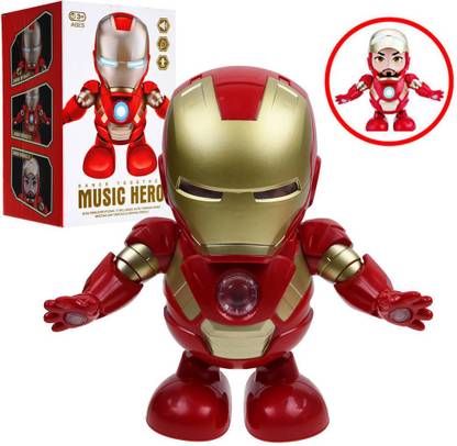 Sardar Ji Toys Superhero Iron Man Action Figure with Openable Iron Man Mask