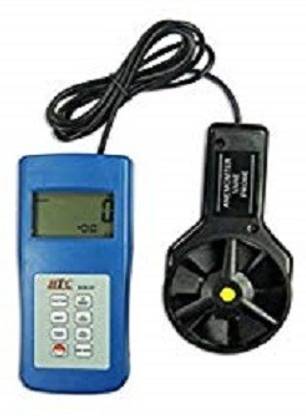 HTC AVM-07 Digital Wind Meter Air meter Anemometer Large LCD Display Wind Speed Meter Tester Air Speed Gauge Anemometer with Vane Impeller + Beaufort Level indicators for Wind Chill, Air Temperature, Air Velocity Gauge, Wind Weather Measuring Range 0~45m/s Wireless Thermometer Hand-held Measure Tool Anemograph Digital  Anemometer