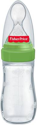 FISHER-PRICE 100% Food Grade, BPA Free, Liquid Soft Spoon Food Feeder with Leak Proof Cover  - Silicone