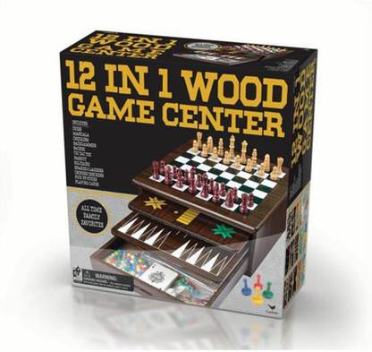 Cardinal Games 12-In-1 Wood Game Centre Party & Fun Board Game