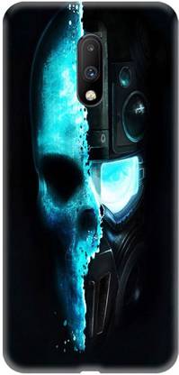 LEEMARA Back Cover for One Plus 7 (GM1901, GM1900) - Skull, Printed Back Cover