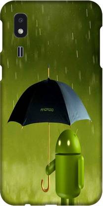 LEEMARA Back Cover for Samsung Galaxy A2 Core, SM - A260 - Android With Umbrella, Printed Back Cover