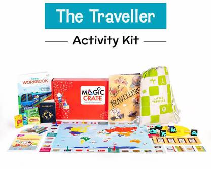 Magic Crate Augmented Reality Enabled Activity Kit for 6 Plus Year-olds: The Traveller Party & Fun Board Game