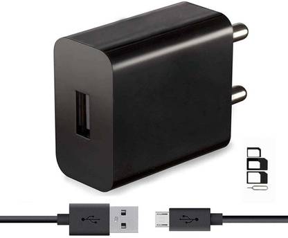 UrCart Wall Charger Accessory Combo for Panasonic Eluga Ray X, Gionee S6s, Samsung Galaxy J3 Pro, Lenovo Phab 2, Samsung Galaxy S7, Lyf Water 7, Micromax Canvas 5 E481, Vivo Y55L, Samsung Galaxy On7, Lenovo P2, Samsung Galaxy On Nxt, Honor 6X, Coolpad Note 5, Samsung Galaxy J7, Oppo F1 Plus, Vivo V5s, Micromax Canvas Juice 4G Q461, Lenovo Vibe K5 Plus, Samsung Z2, Vivo Y51L, Moto G5 Charger With 1 Meter Micro USB Charging Data Cable And SIM Adapter