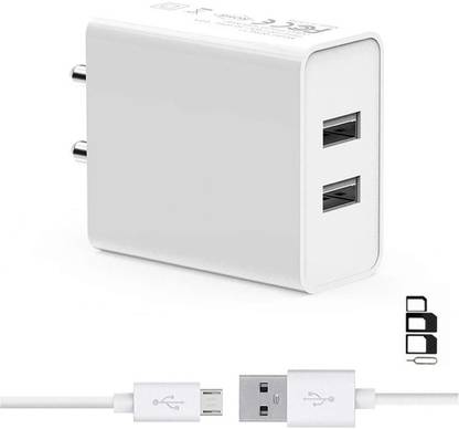RunSale Wall Charger Accessory Combo for Xiaomi Redmi Note 5 Pro, Xiaomi Redmi Note5 Pro, Xiomi Mi redmi Note 5 Pro, Xioami Redmi Note Five Pro, Mi Note 5 Pro, Mi Note5 Pro Dual Port Charger Original Adapter Like Wall Charger, Mobile Power Adapter, Fast Charger, Android Smartphone Charger, Battery Charger, High Speed Travel Charger With 1 Meter Micro USB Cable Charging Cable Data Cable