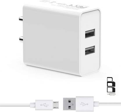 UrCart Wall Charger Accessory Combo for Lenovo K8 Plus, Lenovo K8 Note, Lenovo P2, Lenovo K6 Power, Lenovo K6 Note, Lenovo K5 Note, Lenovo Phab 2 Dual Port Charger Original Adapter Like Wall Charger, Mobile Power Adapter, Fast Charger, Android Smartphone Charger, Battery Charger, High Speed Travel Charger With 1 Meter Micro USB Cable Charging Cable Data Cable