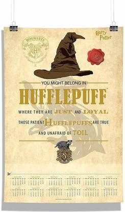 Harry Potter-"House Letter of-Hufflepuff-" Wall Poster Calendar for Living Room,Office [ Frame Not Included ] Size A3 [12 x 18 inches Paper Print