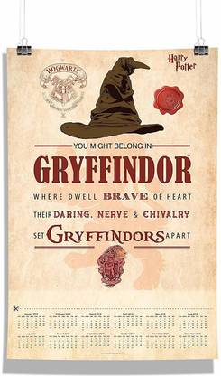 Harry Potter-"House Letter of-Gryffindor-" Wall Poster Calendar for Living Room,Office [ Frame Not Included ] Size A3 [12 x 18 inches Paper Print