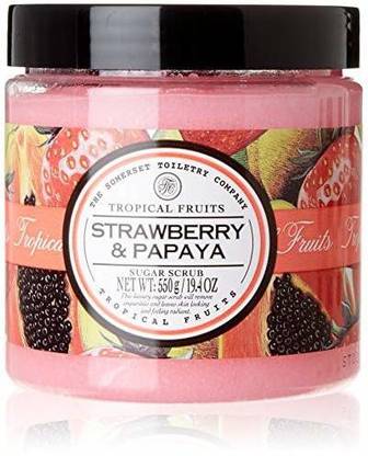 Asquith & Somerset Tropical Fruits Strawberry & Papaya Sugar  Scrub