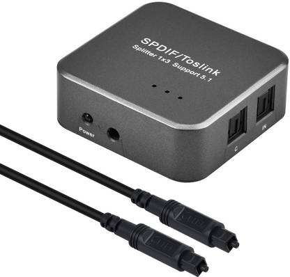Tobo SPDIF Digital Optical Audio 1x3 Splitter Media Streaming Device