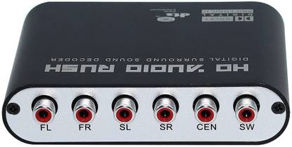 microware  TV-out Cable 5.1 HD Audio Rush Digital Sound Decoder Converter -Convert Digital Optical Coaxial DTS AC3 Dolby Signal and Stereo(R/L) Audio Signal into 5.1/2.1 Analog Output