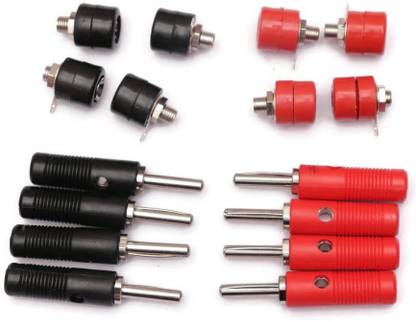 Electronic Spices Connectors 4mm Audio Speaker Wire Cable Banana Plugs terminal Connectors MALE and FEMALE 4mm PAIR OF 20 Wire Connector