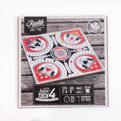 Rustik TOCK GAME 4 PLAYERS 16 INCH Party & Fun Board Game