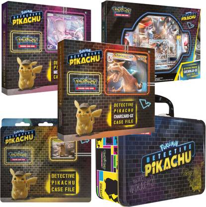 Pokmon Detective Pikachu Pokemon Cards Bundle- Includes Detective Pikachu Case File Greninja & Charizard GX Box and Detective Pikachu Collectors Chest