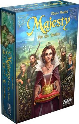 Majesty For the Realm is a strategy board game of kingdom-building for two