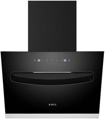 Elica 90 cm 1100 m3/hr Auto Clean Wall Mounted Black 1100 CMH Chimney