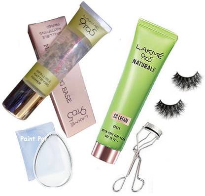 paint pot Silicon Puff, Lakme 9 To 5 Infallible Mattifying Base Face Primer Gel