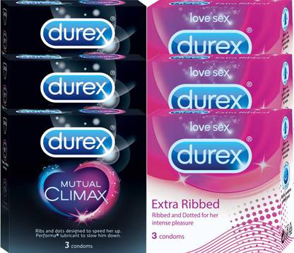 DUREX Extra Ribbed, Mutual Climax (18 Pieces) Condom