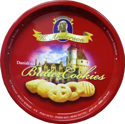 K. Anderson Danish Style Butter Cookies (Multicolor Tin) Cookies Biscuit