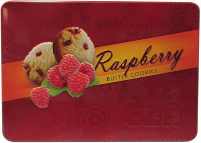 CZA Raspberry Butter Cookies (Multicolour Tin) Cookies Biscuit