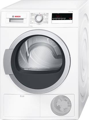 BOSCH 8 kg with 99.9% Dry Clothes Dryer with In-built Heater White