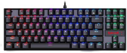 Redragon K552-RGB Wired USB Tenkeyless Gaming Keyboard Compatible with Desktop, Laptop, Mac