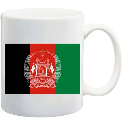 Bigmegamart Flag of Afghanistan White Tea Coffee Ceramic Ceramic Coffee Mug