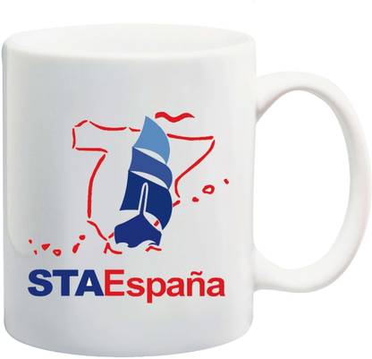 Bigmegamart STA Spain White Tea Coffee Ceramic Ceramic Coffee Mug
