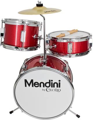 Mendini by Cecilio 13 Inch 3-Piece Kids / Junior Drum Set with Adjustable Throne Cymbal Pedal Drum