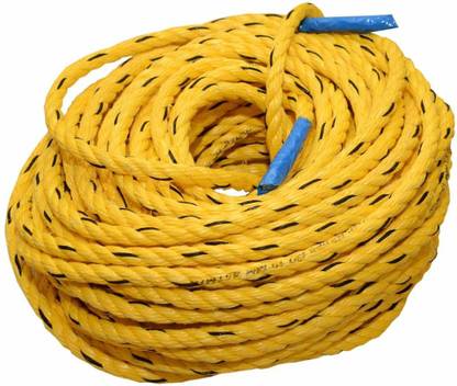 jain Polymore Twisted Cord Rope 16 mm 100 ft Yellow