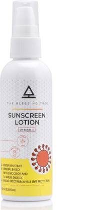 The Blessing Tree Sunscreen - SPF 50 PA+++ Sunscreen Lotion SPF 50 PA+++ with Zinc Oxide and Titanium Dioxide.