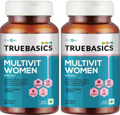TRUEBASICS Advanced Multivitamin for Women, For Energy, Immunity & Joints