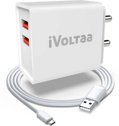 iVoltaa 12 W 2.4 A Wall Charger for Mobile with Detachable Cable