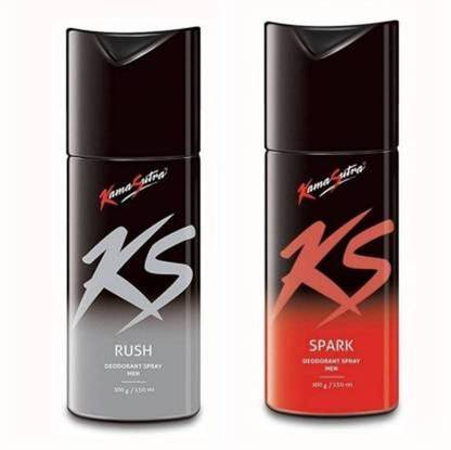 KS Combo Of Rush And Spark Deo For Men (2x150ML) Deodorant Spray  -  For Men