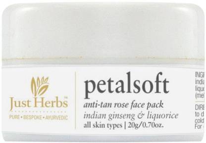 Just Herbs Petalsoft De-tan Rose Face Pack For Tan Removal & Oil Control