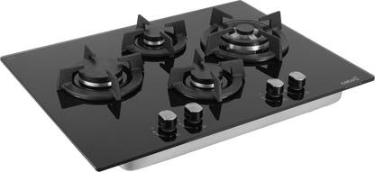 Cata LCI 6031 BK 4 Brass Burner built in hob Glass Automatic Hob