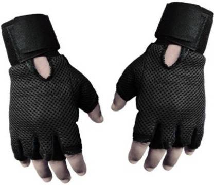 Alaska New Heavy leather Netted With Wrist Support Gym & Fitness Gloves