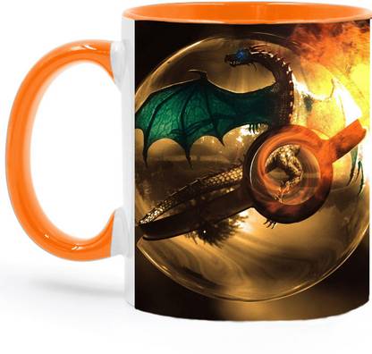 ARTBUG Pokemon Cartoon -3337 Orange Ceramic Coffee Mug