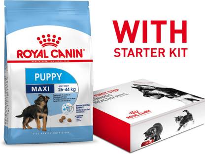 Royal Canin Maxi Puppy With Starter Kit Offer 4 kg (2x2 kg) Dry Young Dog Food