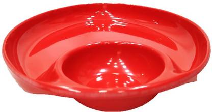 D-15 COLLECTION RED MOMO PLATE Chip & Dip Tray