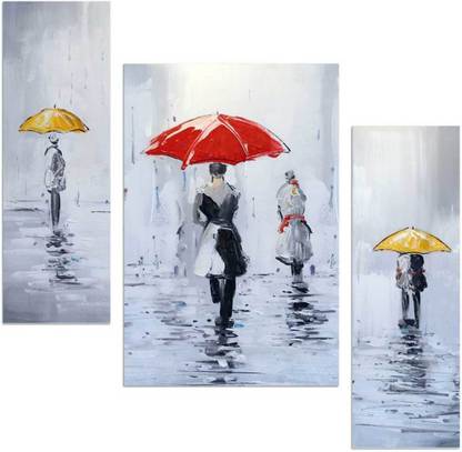 Art Amori Rainy Modern Art Watercolor Effect Digital Reprint 12 inch x 18 inch Painting