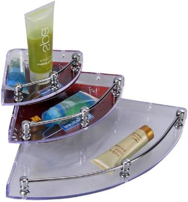LOGGER - Transparent Corner Set of 3 pcs Acrylic, Crystal Wall Shelf