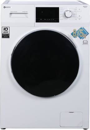 KORYO 8 kg Fully Automatic Front Load Washing Machine with In-built Heater White
