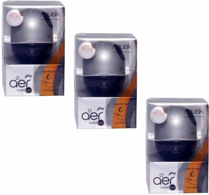 Godrej Aer Twist Musk After Smoke (PACK OF 3) Air Freshener Gel Aer Twist