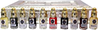 ASHTAAROMAS Attar Perfumes Set of 10-90 Floral Attar