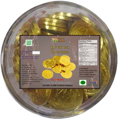 Veg E Wagon Thailand Gold Coin Chocolates 200 Gms Bars