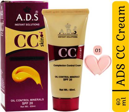 ads SPF-20 CC Cream-A1676-01 With Skin Whitening Cream 20ml Foundation