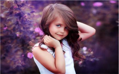 Beautiful Little Girl Smiling Poster for room and home décor Paper Print