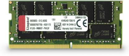 KINGSTON DDR4 2400 ,CL17 SODIMM 2Rx8 Laptop RAM DDR4 16 GB (Dual Channel) Laptop (KVR24S17D8/16 , PC4-19200)