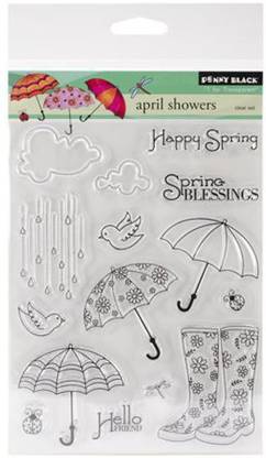 Penny Black Clear Stamp & Die Set 4"X4"-Just Dance With Me Rubber Stamp
